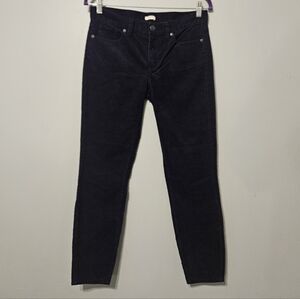 J. Crew Women's Dark Blue Straight Leg Corduroy Pants